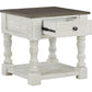 Havalance - White / Gray - Square End Table