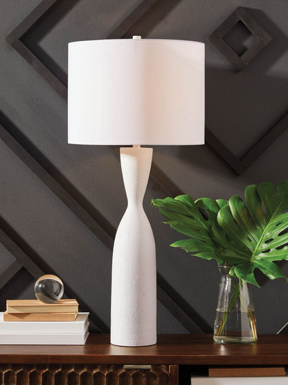 Davinford - White - Poly Table Lamp - Forward Furniture