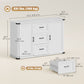 Sideboard with 3 Drawers and 2 Doors, 47" Buffet Cabinet with Adjustable Shelves for Kitchen, White Wood Grain