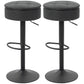 Swivel Bar Stools Set of 2 with Storage - Black