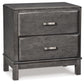 Caitbrook - Gray - Two Drawer Night Stand