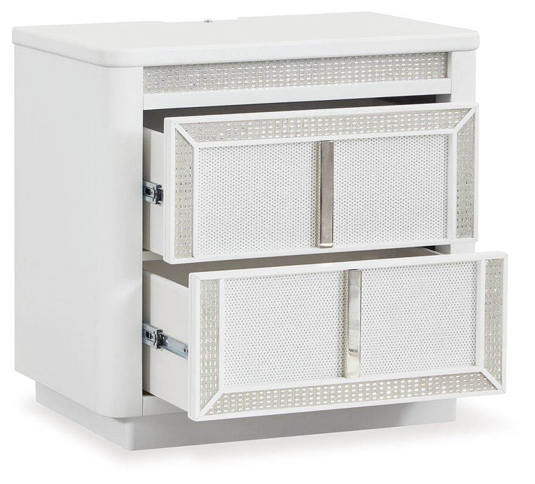 Chalanna - White - Two Drawer Night Stand - Forward Furniture