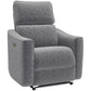 Power Recliner Chair, Linen-look Fabric Upholstered Recliner Chair with USB Ports, Footrest, Dark Grey