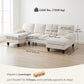 U-Shaped Sectional Sofa with Double Chaise - Beige