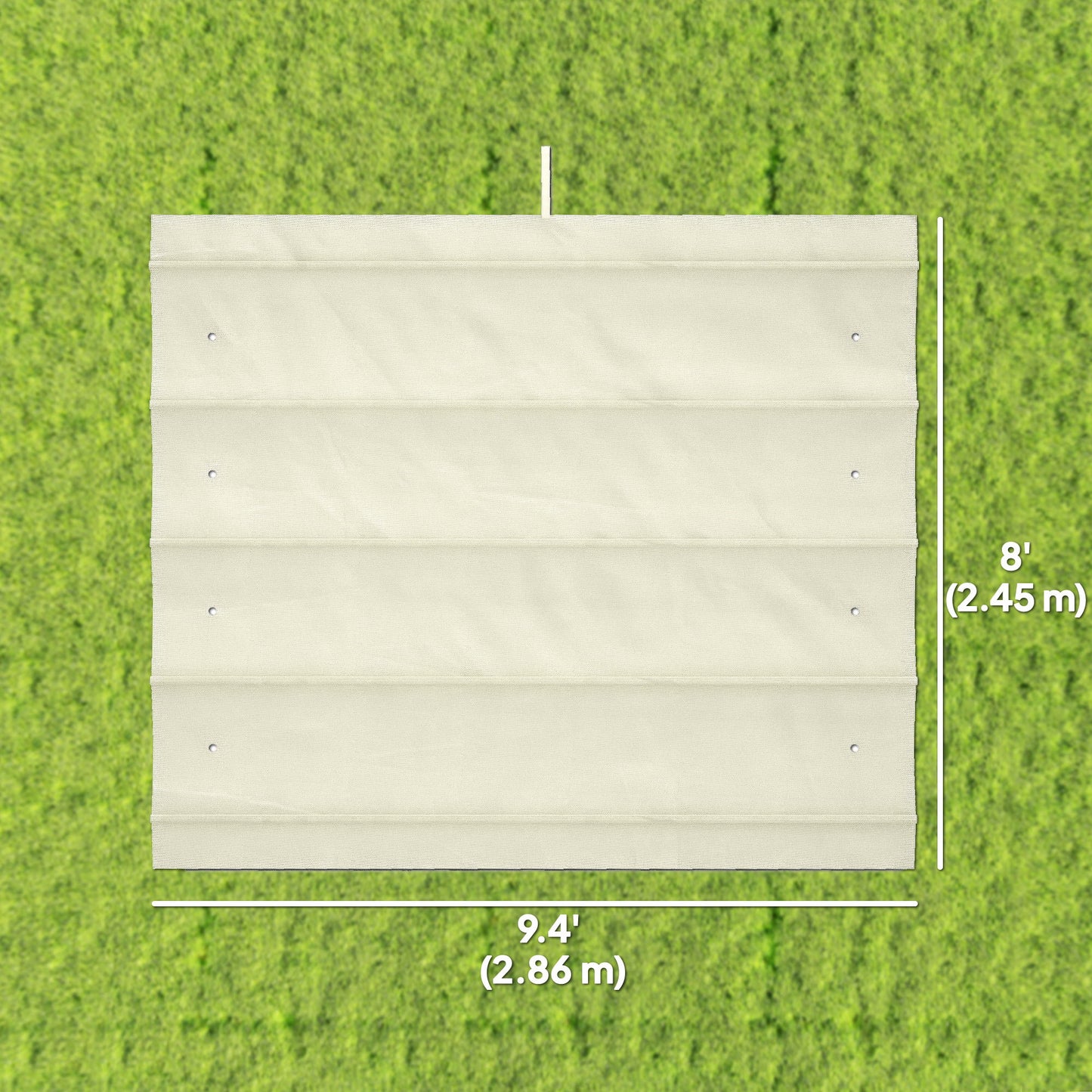 8' x 9.4' Retractable Pergola Canopy Replacement, Fit 7' x 10' Frame, UV30+ Pergola Cover Top Only, Cream