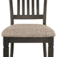 Tyler - Black / Grayish Brown - Dining Uph Side Chair (Set of 2) - Slatback