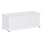 39.5" Storage Chest with 2 Safety Hinges, Storage Box Organizer with Flip-Top Lid, Entryway Storage Bench, White
