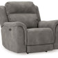 Next-Gen Durapella - Pwr Recliner/Adj Headrest - Microfiber - Slate