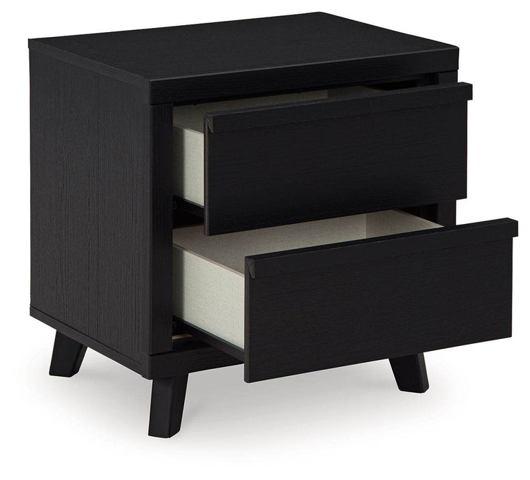 Danziar - Black - Two Drawer Night Stand - Forward Furniture