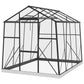 6' x 8' Walk-in Polycarbonate Greenhouse Aluminium Green House with Sliding Door, 5-Level Roof Vent, Rain Gutter