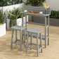 3 Piece Patio Bar Set with 43"H Bar Table and 2 Bar Stools, for Balcony, Backyard, Porch