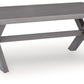 Half Moon Beach - Rectangular Cocktail Table - Gray
