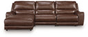 3 Pc. Left Arm Facing Press Back Power Chaise Sectional Sofa