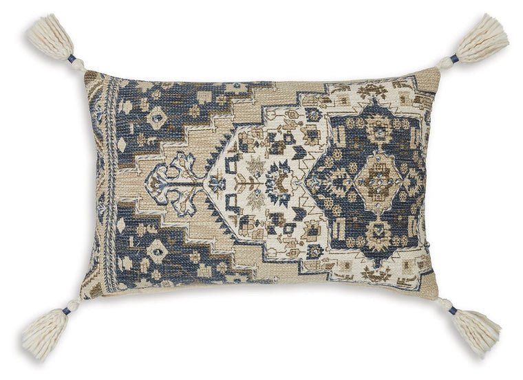Winbury - Pillow (Set of 4) - Blue / Tan / White