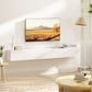 71" Floating TV Stand for TVs up to 72 Inch, Wall Mount Media Console with 2 Fluted Flip-Down Doors, Cable Hole, White