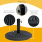 Patio Umbrella Base Stand, Round Cement Parasol Holder for Outdoor, Patio, Garden, Beach, Fits Φ1.4", Φ1.5" and Φ 2" Pole, Black
