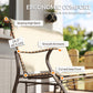 Garden Double Gliding Chair, Patio Glider Armchair for Outdoor, Backyard Mesh Seat and Backrest, Steel Frame, Light Grey