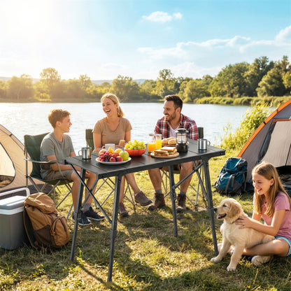 Folding Picnic Table with Removable Plates & Non-Slip Feet