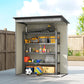 5.2' x 3.5' Outdoor Storage Shed, Easy to Assemble Metal Garden Shed, for Backyard, Lawn, Patio, Light Grey