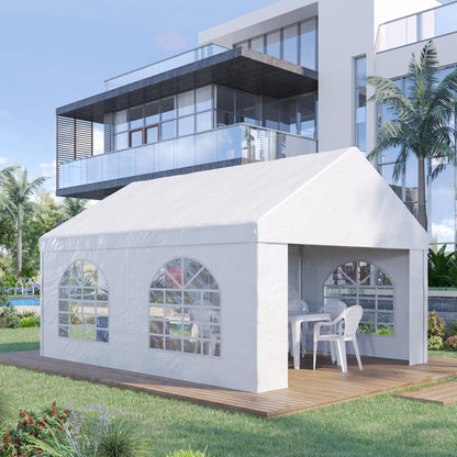 16.5' x 13' White Event Party Tent with Windows & Doors
