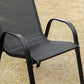 4-Piece Outdoor Dining Chair for Relaxing on Patio Balcony Garden, Comfortable Outdoor Furniture with Armrests, Black
