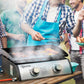 2 Burner Liquefied Gas Grill, Portable Tabletop BBQ Grill, for Camping, Picnic, Silver