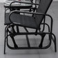 Patio Glider with Breathable Mesh Fabric, Outdoor Glider Chair, Garden Rocking Gliding Seat for Patio, Yard, Porch, Black