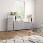 Linen Drawer Cabinet Organizer Storage Dresser Tower with 4 Removable Drawer Metal Frame Adjustable Feet for Living Room, Kitchen, Bathroom, White