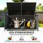 162-Gallon Rattan Deck Box with Wheels