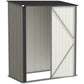 5' x 3' Outdoor Storage Shed, Steel Garden Shed with Single Lockable Door, Tool Storage Shed for Backyard, Grey