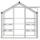 6.3' x 2.3' x 6.1' Outdoor Polycarbonate Greenhouse with 3-Tier Shelves, Cold Frame Greenhouse with Sliding Door and Aluminum Frame