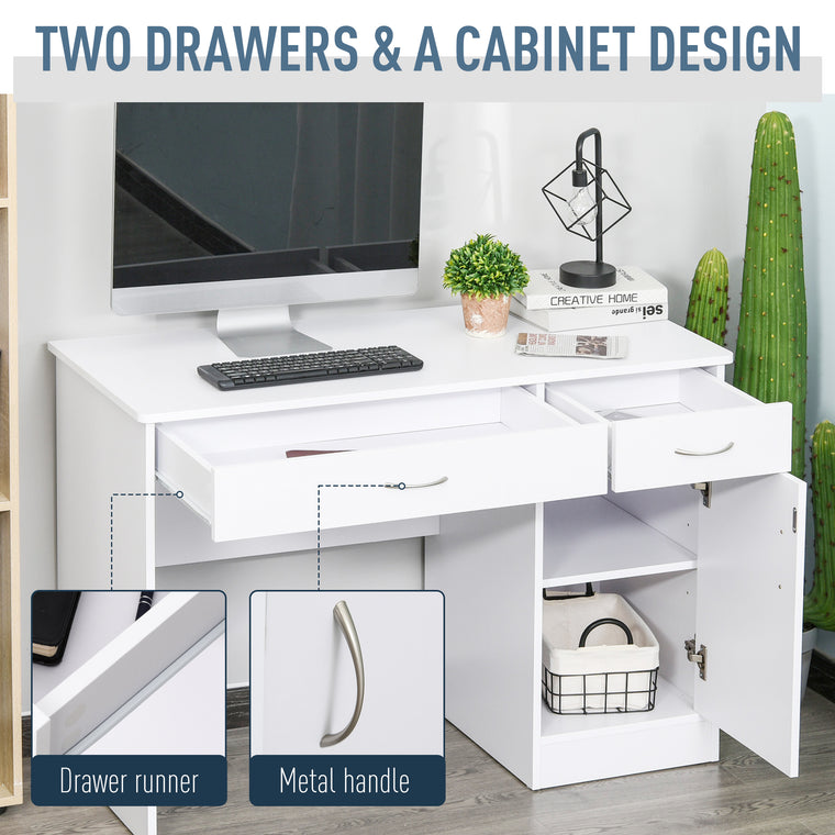 Computer Desk with Storage Drawers and Cabinet
