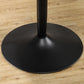 Modern Kitchen Table for 2 People, Round Dining Table with Steel Base for Living Room, Dining Room, Black