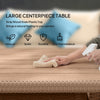 Khaki 6-Piece Wicker Sofa Set with Coffee Table