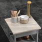 Kitchen Island Rolling Trolley Utility Serving Cart with Drawer Grey