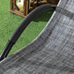 Outdoor Rocking Chair, Patio Zero Gravity Rocker with Mesh Seat and Padded Pillow for Indoor, Garden, Grey
