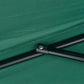 9ft Half Round Patio Umbrella, Outdoor Market Patio Table Umbrella Parasol with Crank Mechanism, 5 Ribs, Dark Green