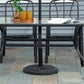 Patio Umbrella Base Stand, Round Cement Parasol Holder for Outdoor, Patio, Garden, Beach, Fits Φ1.4", Φ1.5" and Φ 2" Pole, Black
