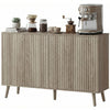 Fluted Buffet Cabinet with Adjustable Shelves