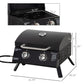2 Burner Propane Gas Grill, Outdoor Portable Tabletop BBQ with Foldable Legs, 10000 Each Burner, Lid, for Camping, Picnic, Backyard, Black
