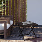 Patio Wicker Coffee Table, Outdoor PE Rattan Garden Folding Side Table, 15.75"x15.75"x15.75", Brown