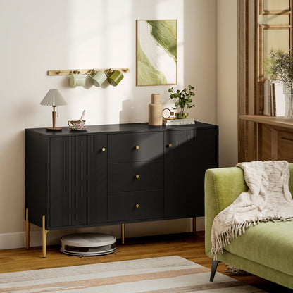Modern Sideboard with 3 Soft-Close Drawers