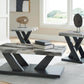 Cendill - Occasional Table Set (Set of 3) - Dark Brown / White / Black