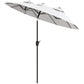 9.7' Double-sided Outdoor Patio Umbrella with Tilt, Crank and Vents, Cream White