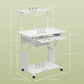 32" Mobile Computer Desk with Keyboard Tray - White