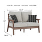 Emmeline - Brown / Beige - Loveseat W/Cushion