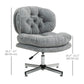Armless Office Chair with Adjustable Height - Grey