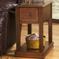 Breegin - Brown - Chair Side End Table - Removable Tray