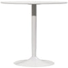 Round Dining Table for 2 with Steel Base - White