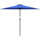 9ft Deep Blue Half Round Umbrella with 5 Ribs